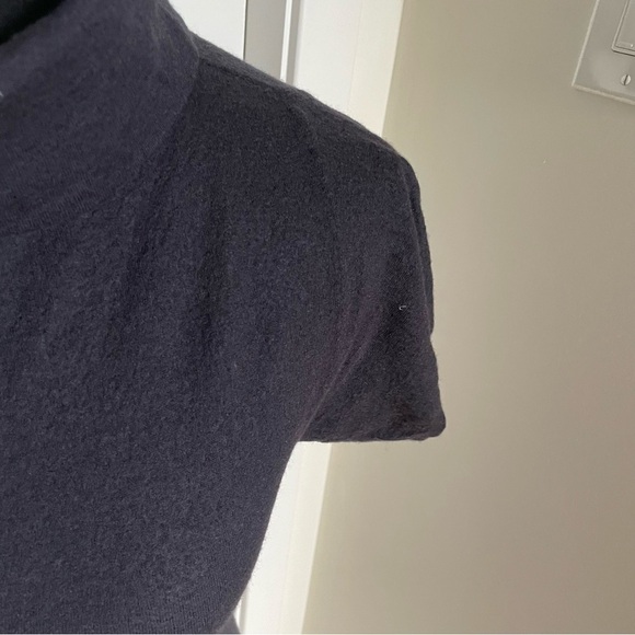 Theory Navy Merino Wool Balsomo Nouvelle Mini Sweater Dress 70671722 EUC Size S - Picture 6 of 10